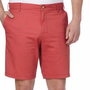 NWT Men’s IZOD Saltwater Stretch Relaxed Classic Shorts Flat Front Red 42x9.5